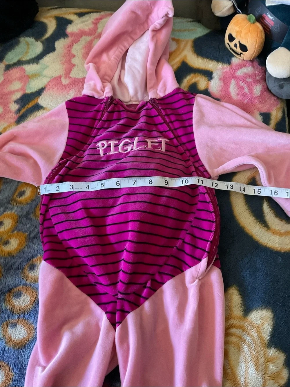 Disney Pink and Magenta Hooded Baby Romper - Picture 9 of 9